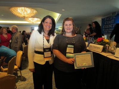 Lisa & Lacey: Lisa Gelsomino of Avalon Risk Management in Chicago & Lacey Watson of International Brokerage Inc. in Seattle (scholarship winner) 